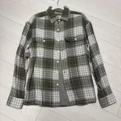 AMERICAN EAGLE チェックネルシャツ カーキ系 Sのサムネイル