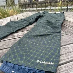 【まことさん専用】Columbia スノーボードパンツ グリーン・チェック柄