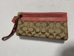 COACH シグネチャー リストレット ポーチ ピンク