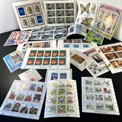 マ*ン様 外国切手　ほとんど印付き切手　小型シートあり　いろいろおまとめ