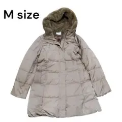 grove ベージュ ブラウン ファー ダウンジャケット Mサイズ フェザー