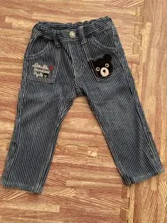 DOUBLE_B ストライプ柄デニムパンツ