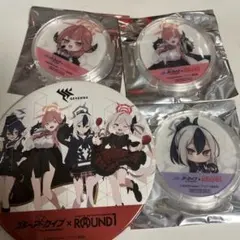 ブルアカ　ラウンドワン　アビドス　便利屋68 コースター　大型缶バッジ　コンプ 2025年最新】ブルアカ ラウンドワン コースターの人気アイテム - メルカリ