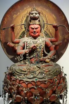 大型彩色木版画 青面金剛像」木版刷 1枚|和本古典籍江戸時代仏教美術