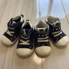 ダブルビー　ミキハウス　スニーカー　2点セット　13.5センチ　デニム　Bくん