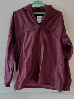 エンジ色　アノラックパーカー　マウンテンパーカー