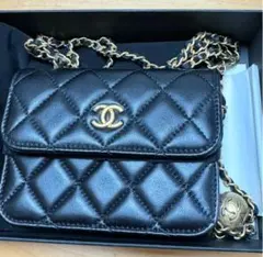 極美品/希少✨ シャネル チェーンウォレット ビコローレ カーフ ショルダー