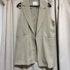 ベージュ ベスト ジレ