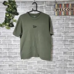 【NEW ERA】ニューエラ センターロゴ　 半袖Tシャツ カーキ M