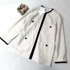 新品タグ付✨2023SS IENA ノーカラートリミングジャケット 希少カラー