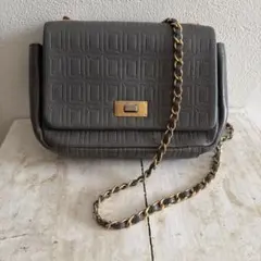 COURONNE クロンヌ チェーン ショルダーバッグ グレー