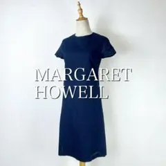 MARGARET HOWELL カットワーク 総レース ワンピース ネイビーのサムネイル
