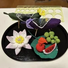 ちりめん細工 精霊馬 蓮の花 お盆飾り セット - メルカリ