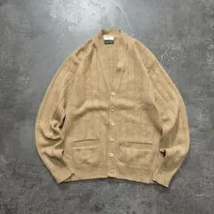70sMcGREGORマクレガーラムウールビンテージカーディガンXL古着キャメル