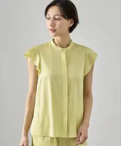 ANAYI イエロー ノースリーブ シャツ