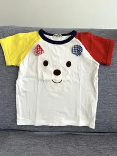 ミキハウス　半袖Tシャツ　ホットビスケッツ　　 90cm　顔ドンのサムネイル