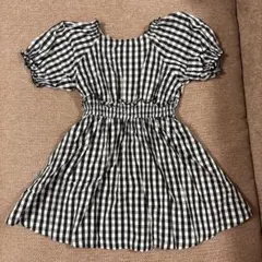 après les cours チェック柄ワンピース 100cm