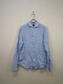 Paul Smith ポールスミスリネン100% 長袖シャツ XL 水色 日本製のサムネイル