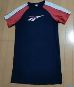 Reebok ラグランスリーブ Tシャツ ネイビー/レッド
