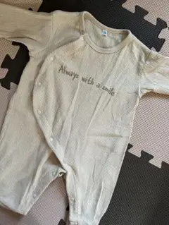 ロンパース2点セット 60～70cm 新生児服 春秋