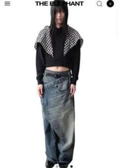 25aw ORIMI オーバーラップバギーデニム ELEPHANT