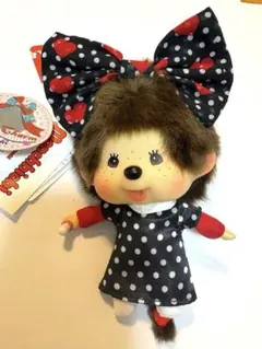 モンチッチ 海外 顔でか デニム&レッドリボン 中国 香港 限定レア