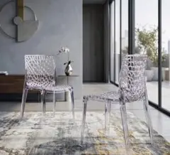 クリアダイニングチェア二脚カルテルKartell FlashFurnitureのサムネイル