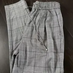 GU スラックスパンツ レディース チェック柄