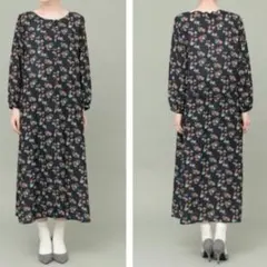 美品　KBF＋　花柄2wayマキシワンピース　シャツワンピース　ガウン