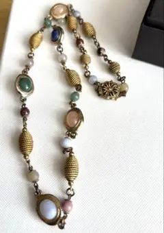 最終値下げ！☆ヴィンテージショップ購入 天然石リバーシブルネックレス☆