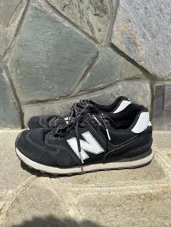 「27cm」New Balance 574 ブラック/ホワイト スニーカー