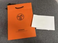 HERMES オレンジショッパーとメッセージカード