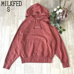 【MILKFEDミルクフェド】裏毛　スウェットプルパーカー　カジュアル　美品　S