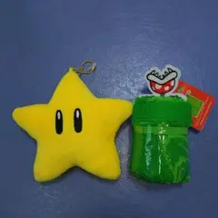 任天堂　スーパーマリオ　キーホルダー　スター　ハンドタオル　ぬいぐるみ　セット