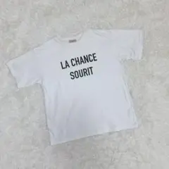 【Samansa Mos2】ロゴプリント 半袖Tシャツ F ホワイト レディース