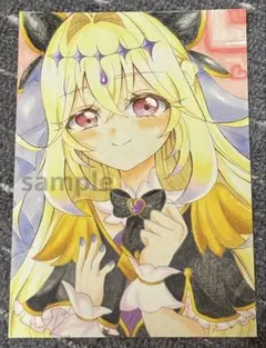 手描きイラスト　ファンアート　名探偵プリキュア キュアアルカナ・シャドウ