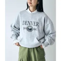 coen ロゴプリントカンガルーポケット裏毛スウェット