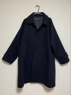 BEAMS ネイビー ボタン付きコート Lサイズ