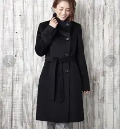 美品　54000円　23区　ウールアンゴラビーバー スタンドカラーコート　40