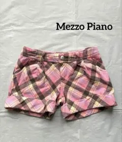 最終価格✩ メゾピアノ ショートパンツ チェック柄 M 150 女児