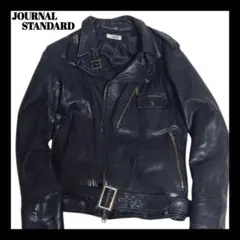 JOURNAL STANDARD 羊革 ダブルライダース スタッズ 黒