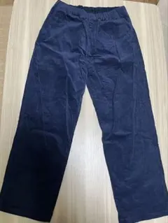 無印良品　ネイビー コーデュロイ パンツ ウエストゴム