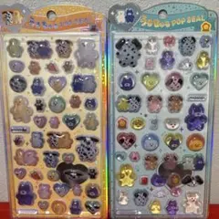 正規品 mojojojo うるちゅるポップシール 2シートセット