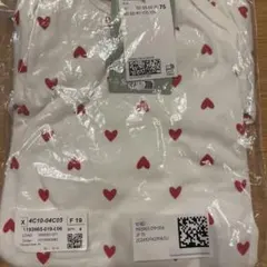 HM オーガニックコットン ハート柄肌着など3着　75cm