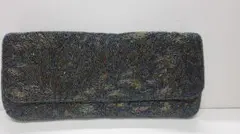 ヴィンテージ レトロ ビーズ刺繍 クラッチ クラッチバッグ カラフル 薄型