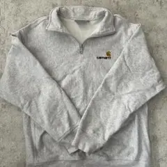 Carhartt グレー ハーフジップトレーナー
