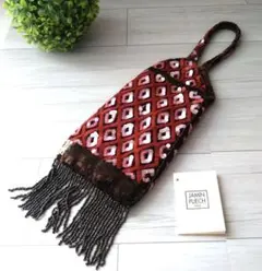【一点物級】JAMIN PUECH スパンコール ビーズ刺繍 バッグ フリンジ付のサムネイル