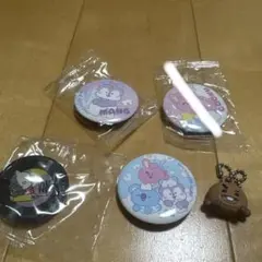 BTS BT21 くら寿司 缶バッジ キーホルダー キーチェーン 4点セット‼️