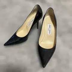 JIMMY CHOO ブラック ハイヒール エナメル