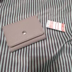 未使用タグ付き しまむら 三つ折り財布 中茶